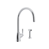 Perrin & Rowe U.4846LS-APC-2 Holborn Kitchen Faucet Pulldown Single Trattoria, 16 gpm Flow Rate, Polished Chrome