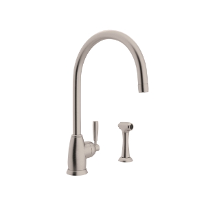 Perrin & Rowe® U.4846LS-STN-2 Holborn Kitchen Faucet Pulldown Single Trattoria, 1.8 gpm, Satin Nickel