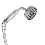 Perrin & Rowe® U.5195APC Deco Handshower Hand Set, 3 in Dia Shower Head 1-Function Shower Head, 1.8 gpm Flow Rate, 1/2 in Male Connection, Polished Chrome