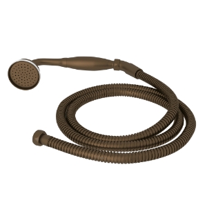Perrin & Rowe® U.5387LS-EB Cross Collection Handshower Hand Set, 2-1/2 in Dia Shower Head Traditional Shower Head, 1.8 gpm Flow Rate, Female NPSM Connection, English Bronze