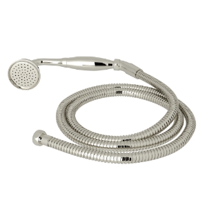 Perrin & Rowe® U.5387LS-PN Cross Collection Handshower Hand Set, 2-1/2 in Dia Shower Head Traditional Shower Head, 1.8 gpm Flow Rate, Female NPSM Connection, Satin Nickel