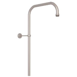 Perrin & Rowe U.5393STN P&R Cross Collection Handshower Outlet Mount Riser Pair, Nickel