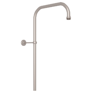 Perrin & Rowe U.5393STN Cross Collection Handshower Outlet Mount Riser Pair, Satin Nickel