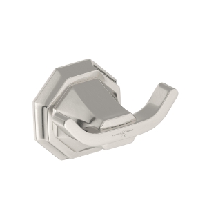 Perrin & Rowe® U.6122STN Deco Robe Hook Mount Momenti, Satin Nickel