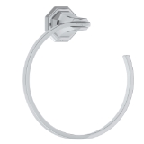 Perrin & Rowe® U.6135APC Deco Towel Ring Double Wall Mount, Polished Chrome