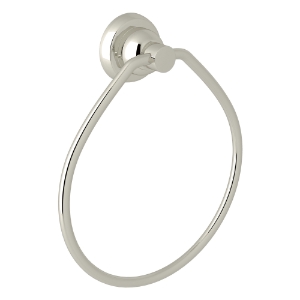 Perrin & Rowe U.6434PN Holborn Towel Ring Double Wall Mount, Satin Nickel