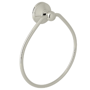 Perrin & Rowe® U.6634PN Georgian Era Towel Ring Double Wall Mount, Polished Nickel