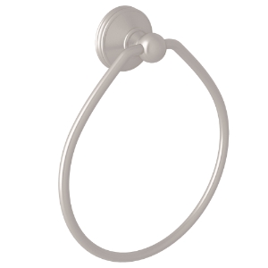 Perrin & Rowe® U.6634STN Georgian Era Towel Ring Double Wall Mount, Satin Nickel