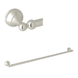 Perrin & Rowe U.6642PN Georgian Era Towel Ring Double Wall Mount, Satin Nickel