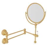 Perrin & Rowe® U.6918EG Edwardian Wall Mount Mirror Shaving, English Gold