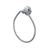 Perrin & Rowe U.6935APC Edwardian Towel Ring Double Wall Mount, Polished Chrome