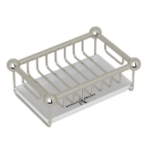 Perrin & Rowe® U.6972PN Cross Collection Soap Dish Free Standing Basket, Polished Nickel