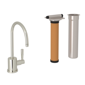 Perrin & Rowe® U.KIT1601L-PN-2 Holborn C-Spout Filter Faucet Armstrong Kitchen, 0.5 gpm Flow Rate, Polished Nickel
