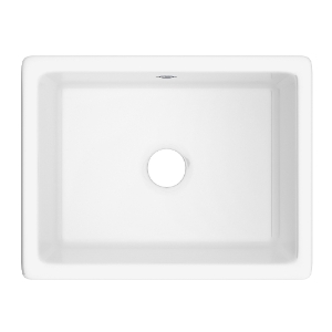 Shaws UM2318WH Shaker Classic Single Bowl Inset, Rectangular Shape, Deck Mounting, White