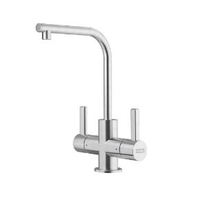 Franke UNL-HC-304 8.75-in Double Handle Hot and Cold Water Filtration Faucet, Stainless Steel