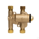 WATTS® 0204152 LFUSG-B Under Sink Guardian Thermostatic Mixing Valve, 3/8 in Nominal, Compression End Style, 150 psi Pressure, 0.25 to 2.25 gpm Flow, Brass Body