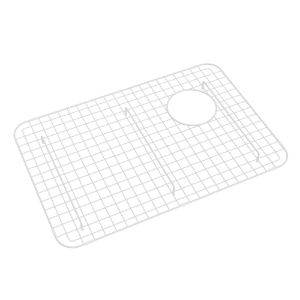 Shaws WSG4019LGWH Allia Wire Sink Grid Food Kitchen, 15-3/8 in W, Right Drain Opening, White