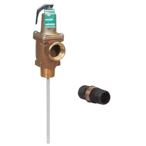 WATTS® F163720 40L Automatic Reseating Valve, 1 in Nominal, Male NPTF x Female NPTF End Style, 93 psi Pressure, 210 deg F, 4 in L Probe, Bronze Body