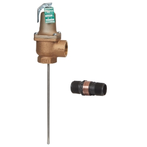 WATTS® F259705 140 Automatic Reseating Valve, 1 in Nominal, Female NPTF End Style, 112 psi Pressure, 210 deg F, 6 in L Probe, Bronze Body