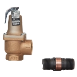 WATTS® F275114 174A Automatic Reseating Valve, 1 in Nominal, Female NPTF End Style, 50 psi Pressure, Bronze Body