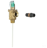 WATTS® F556008 LF40L Automatic Reseating Valve, 1 in Nominal, Male NPTF x Female NPTF End Style, 112 psi Pressure, 210 deg F, 4 in L Probe, Copper Silicon Alloy Body