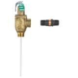 WATTS® F556008 LF40L Automatic Reseating Valve, 1 in Nominal, Male NPTF x Female NPTF End Style, 112 psi Pressure, 210 deg F, 4 in L Probe, Copper Silicon Alloy Body