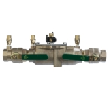 WATTS® T063234 LF007 Inline Backflow Preventer Assembly, 1-1/2 in Nominal, NPT End Style, Quarter-Turn Ball Valve, Lead Free Copper Silicon Alloy Body, Dual Check