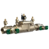 WATTS® T063232 LF007 Inline Backflow Preventer Assembly, 1 in Nominal, NPT End Style, Quarter-Turn Ball Valve, Lead Free Copper Silicon Alloy Body, Dual Check