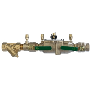 WATTS® T122619 LF007 Inline Backflow Preventer Assembly, 1-1/2 in Nominal, NPT End Style, Quarter-Turn Ball Valve, Lead Free Copper Silicon Alloy Body, Dual Check