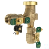 WATTS® T792011 LF800M4QT Angle Backflow Preventer with Flood Sensor, 3/4 in Nominal, NPT End Style, Quarter-Turn Ball Valve, Lead Free Copper Silicon Alloy Body, Vacuum Breaker