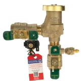 WATTS® T792011 LF800M4QT Angle Backflow Preventer with Flood Sensor, 3/4 in Nominal, NPT End Style, Quarter-Turn Ball Valve, Lead Free Copper Silicon Alloy Body, Vacuum Breaker