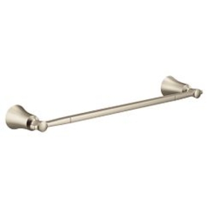 Moen® YB0318BN Flara™ Towel Bar, 18 in L Bar, Brushed Nickel