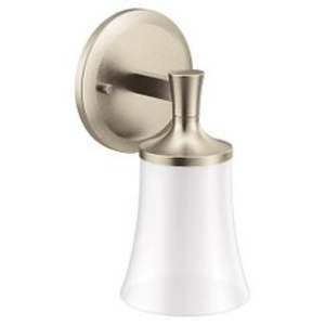 Moen® YB0361BN Flara™ 1-Globe Bath Light, (1) Lamp, 110 V, Brushed Nickel Housing