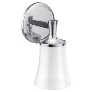 Moen® YB0361CH Flara™ 1-Globe Bath Light, (1) Lamp, 110 V, Polished Chrome Housing