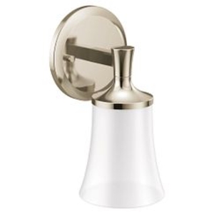 Moen® YB0361NL Flara™ 1-Globe Bath Light, (1) Lamp, 110 V, Polished Nickel Housing
