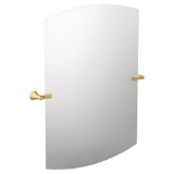 Moen® YB0392BG Flara™ Tilting Mirror, Oval Shape, 30-1/2 in L x 37-3/4 in W, Brushed Gold