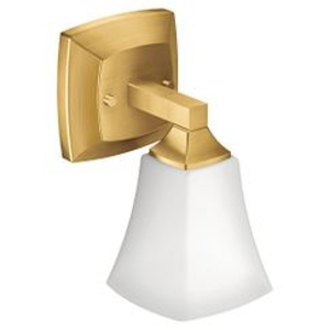Moen® YB5161BG Reversible 1-Globe Bath Light, Voss™, Brushed Gold, 1 Lamp