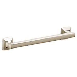 Moen® YG5112NL Voss™ Designer Grab Bar, 1-1/4 in Dia x 12 in L, Polished Nickel, Stainless Steel