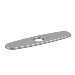 RIOBEL PL8SS Riobel Cross Collection Center Rectangular Deck Plate, 2-1/2 in L x 9-7/8 in W x 1/4 in H, Stainless