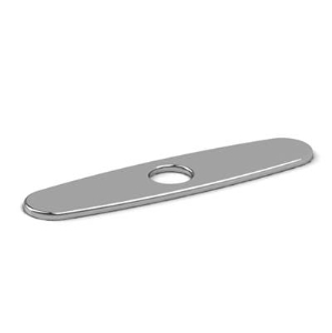 RIOBEL PL8SS Cross Collection Center Rectangular Deck Plate, 2-1/2 in L x 9-7/8 in W x 1/4 in H, Stainless