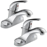 DELTA® B510LF-PPU-ECO2 Foundations® Centerset Bathroom Faucets, Chrome, 1 Handle, 1.2 gpm Flow Rate