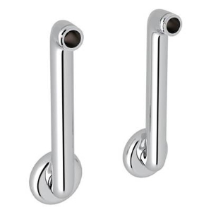 Rohl® Arcana Pair Of Bathtub Or Wall Eccentric Unions 6" Length For Exposed Tub Filler Mixer Ac7X In Polished Chrome