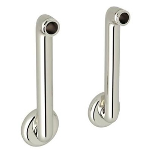Rohl® Arcana Pair Of Bathtub Or Wall Eccentric Unions 6" Length For Exposed Tub Filler Mixer Ac7X In Polished Nickel