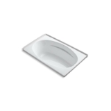 Kohler® 1142-R-0 Bathtub with Integral Flange, ProFlex®, Soaking Hydrotherapy, Oval, 60 in L x 36 in W, Right Drain, White
