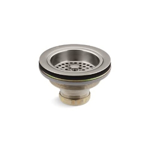 Kohler® 8799-VS Duostrainer® Manual Sink Strainer, Solid Brass, Stainless Steel, Vibrant® Stainless