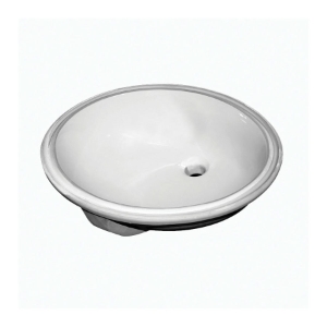 Sloan® 3873001 SS-3001 Lavatory Sink With Front Overflow, Oval Shape, 19-1/2 in W x 16-1/2 in D x 7-1/2 in H, Countertop/Under Mount, Vitreous China, White