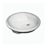 Sloan® 3873001 SS-3001 Lavatory Sink with Front Overflow, Oval Shape, 19-1/2 in W x 16-1/2 in D x 7-1/2 in H, Countertop/Undermount, Vitreous China, White