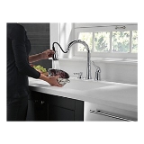 DELTA® 16970-SSSD-DST Kate® Kitchen Faucet, 1.8 gpm Flow Rate, Stainless, 1 Handle, 3 Faucet Holes, Function: Traditional, Commercial