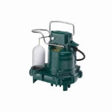 Mighty-Mate M53 Automatic Effluent or Dewatering Submersible Pump, 43 gpm, 1-1/2 in Outlet, 3/10 hp, Cast Iron