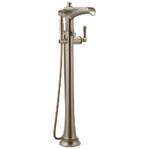 Brizo® T70161-NK Free Standing Tub Filler Trim, Rook®, 2 gpm Flow Rate, Luxe Nickel, 1 Handle, Commercial
